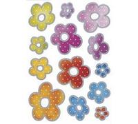 Autocollants DECOR 'Fleurs en relief argenté'