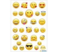 HERMA 15731 Lot de 87 autocollants en papier mat Motif icônes pour enfants Motif émoijs