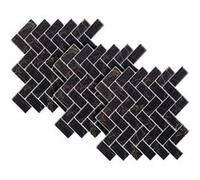 Autocollants décoratifs 3D (x3) - 26 x 26 cm - Chevrons de marbre G