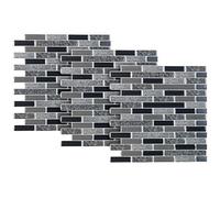 Infactory 10 dalles murales adhésives - 26 x 26 cm - Mosaïque Granit & Carrelage