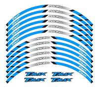Autocollants décoratifs Accessoires De Moto, Autocollants Roues, Bande Pneu Jante, Ensemble Décalcomanies Décoratives Imperméables pour Y-AMAHA TMAX530(Blue A)