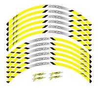 Autocollants décoratifs Accessoires De Moto, Autocollants Roues, Bande Pneu Jante, Ensemble Décalcomanies Décoratives Imperméables pour Y-AMAHA FZ1 FZ6(Yellow A)