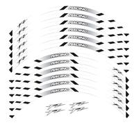 Autocollants décoratifs Accessoires De Moto, Autocollants Roues, Bande Pneu Jante, Ensemble Décalcomanies Décoratives Imperméables pour Y-AMAHA FZ1 FZ6(White A)