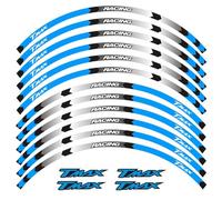 Autocollants décoratifs Accessoires De Moto, Autocollants Roues, Bande Pneu Jante, Ensemble Décalcomanies Décoratives Imperméables pour Y-AMAHA TMAX530(Blue C)