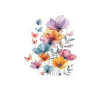 Autocollants décoratifs amusants en forme de papillon et de fleur pour toilettes, pour couvercle de