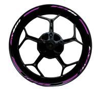 Autocollants décoratifs Autocollant Réfléchissant Décoratif pour Jante De Roue Moto 17 Pouces, pour Kawasaki pour Ninja 125, 250, 300, 400, 650, ZX-6R, 10R Et 14R(Purple)