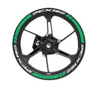Autocollants décoratifs Autocollant Réfléchissant Étanche pour Moyeu De Roue Moto 14 Pouces (35,5 Cm) pour H-Onda PCX 160 (2022)(Green)