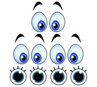 Autocollants Décoratifs avec De Grands Yeux - Stickers Créatifs et Imperméables pour Les Yeux De Dessin Animé