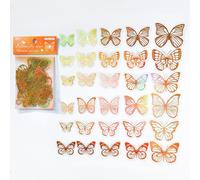 Autocollants Décoratifs Colorés De Papillon Étoile Rêve, Paquet D'autocollants Laser Rétro En Pvc Pour Étiquette De Scrapbooking, Pour Journal Intime Planificateur, 30 Pièces