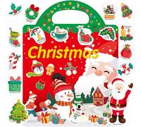Autocollants décoratifs de Noël pour enfants, livres d'autocollants de Noël réutilisables de 2 à 4 ans, autocollants de voyage amusants pour enfants, livres d'autocollants imperméables pour