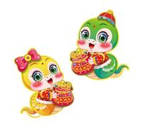 Autocollants décoratifs du Nouvel An chinois 2025 - Autocollants de porte et de fenêtre pour la fête du printemps | Décorations de vacances festives pour vitraux, ornements du Nouvel An pour l