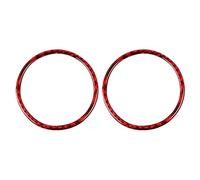 Autocollants Décoratifs En Fibre De Carbone Pour Mustang GT 2015-2021, Garniture De Cadre Pour Haut-parleur Audio Et Portière De Voiture aménagements intérieurs(Rood)