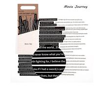 Autocollants Décoratifs En Papier Pet Noir, 40 Pièces, Double Matériau, Citation, Vers, Pour Bricolage, Artisanat, Planificateur, Albums De Scrapbook