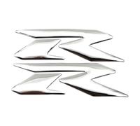 Autocollants décoratifs en PVC 3D avec Logo «R» pour Moto Suzuki GSXR 50/125/150/250/400/600/750/1000 GSXR1100(Argent)