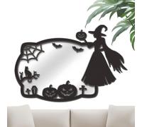 Autocollants Décoratifs Halloween | Autocollants Araignées Pour Mur,Effet Miroir Araignée Citrouille Style Bois pour Cuisine et Vitrine de Boutique