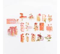 Autocollants Décoratifs Imperméables Pré-Découpés, Motifs De Fleurs Et De Papillons, Contour Doré, Pour Bricolage, 30 Pièces/Paquet