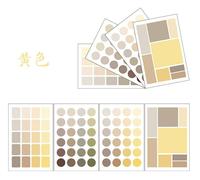 Autocollants Décoratifs Multifonctions Couleur Pastel Frais, Étiquettes D'indexation À Points Carrés, Pour Bricolage, Sceau D'enveloppe Scrapbooking, 4 Feuilles