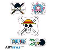 ABYstyle Stickers ONE PIECE – Skulls Équipage Luffy – 16×11 cm, 2 planches – X5
