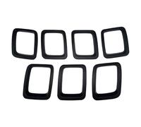 Autocollants Décoratifs Pour Calandre Avant Pour Jeep Pour Compass 2017-2020 En ABS Noir Mat Accessoires Extérieurs Grille de pare-choc(Matte Black)