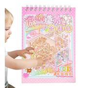 Autocollants décoratifs pour carnet de notes à motifs riches pour décorer des cahiers, des autocollants de scène de dessin animé | Livre d'autocollants décoratifs empilables 3D pour chambre à coucher