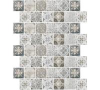 Autocollants Décoratifs pour Carrelage Vintage Gris 48 Pièces