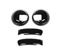 Autocollants Décoratifs Pour Poignée Porte Intérieure Voiture Fibre De Carbone ABS Pour Fiat 500 Pour Abarth 595 2010-2024 Garniture Console Latérale Voiture( Black)