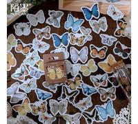 Autocollants Décoratifs Une Brève Histoire Des Papillons, Étiquette Autocollante Scrapbooking, Joli Ensemble De Papeterie, Pour Album Journal Intime, Diy Bricolage, 30 Boîtes/Lot