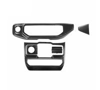 Autocollants Décoration Pour Jeep Pour Wrangler Pour JL Pour Gladiator 2018-2023 Tableau Bord Console Centrale Panneau Commande Couverture Décoration Intérieur Garniture Couverture(Black fiber)