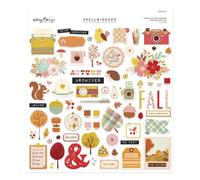 Autocollants découpés en aggloméré de la collection Autumn Archives par Kelly Bangs