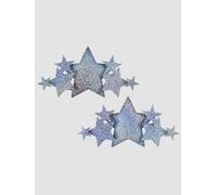 Autocollants Demi Set Glitter Étoile Argentée