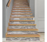 Autocollants D'escalier,14PCS 100x18cm Auto-adhésif Imperméable Contremarche Escalier Autocollant,Stickers Adhésifs Escalier,Autocollants Amovibles en Vinyle pour Rehausseurs D'escalier