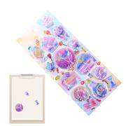 Autocollants,Design en Relief 3D en PVC de Format Mini avec Remplissage d'Eau | Petite Décalcomanie D'Eau 3D | Pour Tasses À Eau Ordinateurs Portables Valises Bagages Carnets Lunettes Tablettes