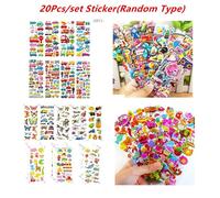 Autocollants Dessin 3d Pour Enfants, 20 Pièces, Pour Enfants Et Tout-Petits, 500 Autocollants Bouffants, Paquet De Variété Pour Scrapbooking, Journal À Puces