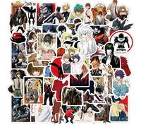 Autocollants dessin animé Death Note, étiquette autocollante, en PVC, imperméable, pour voiture, ordinateur portable, sac à dos, vélo, maison, bricolage, 50 pièces/lot
