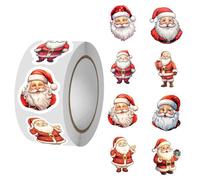 Autocollants d'étanchéité de Noël - Autocollants adhésifs créatifs de dessin animé Père Noël pour emballage cadeau, décoration d'enveloppe de vacances, artisanat et emballages festifs