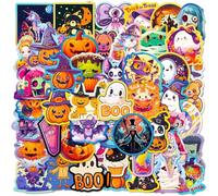 Autocollants d'Halloween, 100pcs Stickers Halloween Enfant, Autocollant Halloween Scrapbooking, Autocollant Citrouille Halloween, Autocollants de Fête d'Halloween, Autocollant Halloween (Couleur B)
