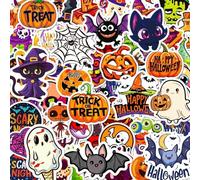 Autocollants d'Halloween, 100pcs Stickers Halloween Enfant, Autocollant Halloween Scrapbooking, Autocollant Citrouille Halloween, Autocollants de Fête d'Halloween, Autocollant Halloween (Couleur C)
