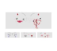 Autocollants d'Halloween, kit de maquillage d'Halloween,Autocollant de cosplay créatif - 4 autocollants imperméables pour le visage d'Halloween, fausses taches de sang fantômes, décoration du visage p