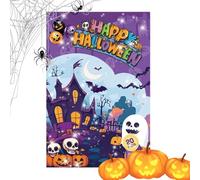 Autocollants d'Halloween - Papier 18,4 x 10,9 x 0,3 cm 57 g | Autocollants effrayants en forme de | Autocollants muraux effrayants pour cadeaux de fête, travaux manuels pour et