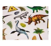 Autocollants - Dinosaures - Finitions argentées