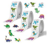 Autocollants Dinosaures,Yiyifor 1500 Pcs Autocollants Animal Dinosaure,Dinosaure Autocollant Gommettes Stickers,pour Garçon Fille Bricolage Scrapbooking Récompense Cadeaux Cadeau Anniversaire
