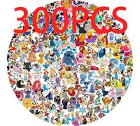 Autocollants Disney Stitch Mickey Princess,50/100/200/300 Pièces,Stickers En Vinyle,Résistant À L'Eau,Pour Ordinateur Portable,Bagage,Skateboard,Jouets.100Pcs.
