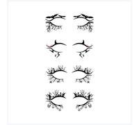 Autocollants double paupière 4 paires d'ombre à paupières Sticker Sticker Halloween Outil de maquillage Bat Spider Horror Fashion Fête de la fête Décoration Sticker Eye Maquillage Autocollants à doubl