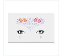 Autocollants double paupière Acrylique Visage Cristal Strass Stickers Adhésif Gems Visage temporaire Visage temporaire Décoration d'autocollant for les yeux festifs Autocollants à double paupière(3)