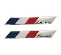 Autocollants Drapeau France Français 2PCS 3D Drapeau National France Autocollants De Voiture De Logo Voiture en Métal pour Voitures Casque Moto 3, 9x2 Pouces Style 2