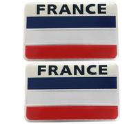 Autocollants Drapeau France Français 2PCS 3D Drapeau National France Autocollants De Voiture De Logo Voiture en Métal pour Voitures Casque Moto 3, 2x2 Pouces Style 1