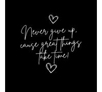 Autocollants drôles pour voiture blanc « N'abandonne jamais car les grandes choses prennent du temps ! » Adaptés aux motos