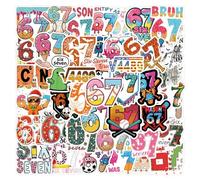 Autocollants Drôles | Six Sept Autocollants Décoratifs,57 Pièces Décalcomanies Pour Bagages,Pour Ordinateur Portable Scrapbooking Carnet Valise Cadeaux De Fête Ados