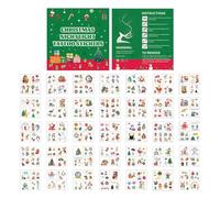 Autocollants du corps de Noël - Art du corps de vacances imperméable à l'épreuve imperméable brillant dans les articles de conception festifs mignonsautocollants de décoration de accessoir