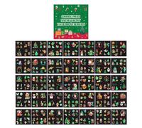 Autocollants du corps de Noël, symbole - sursaut imperméable pour pour adolescents pour Parade des étudiants | Glow dans le noir avec un adhésif sûr, mains facent br